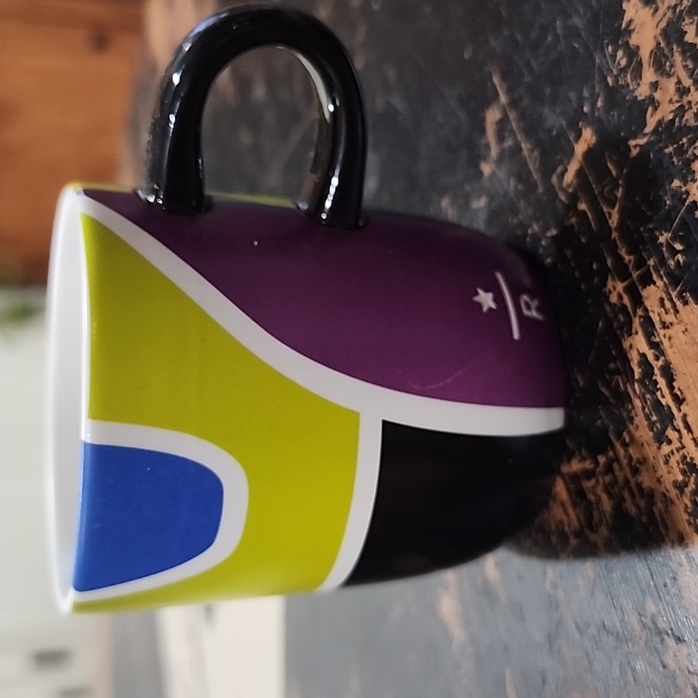 Starbucks Colorblock Ceramic Mug - Blue, Lime, Purple, Black